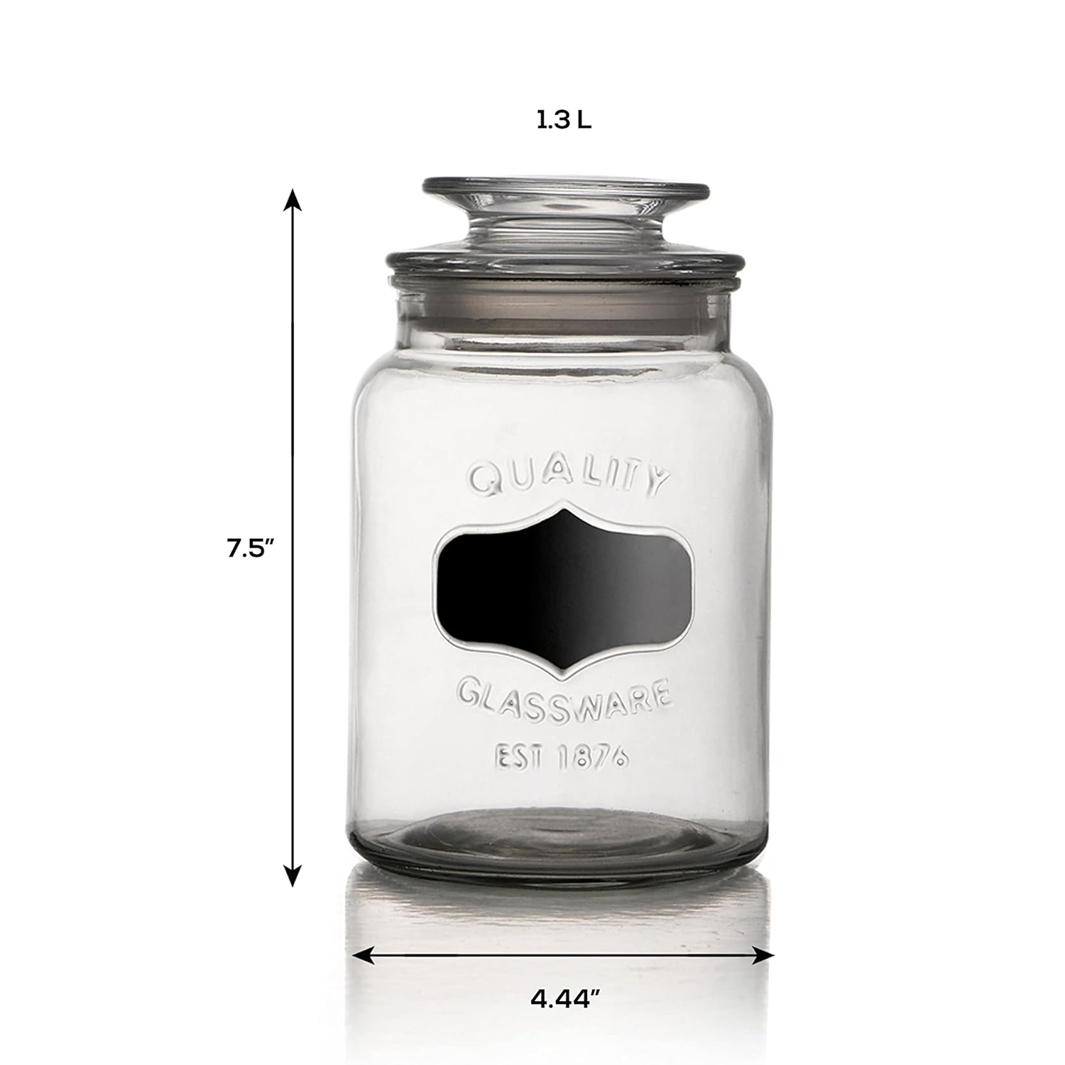 33/44/60oz Airtight Glass Storage Jar w/ Lid 5