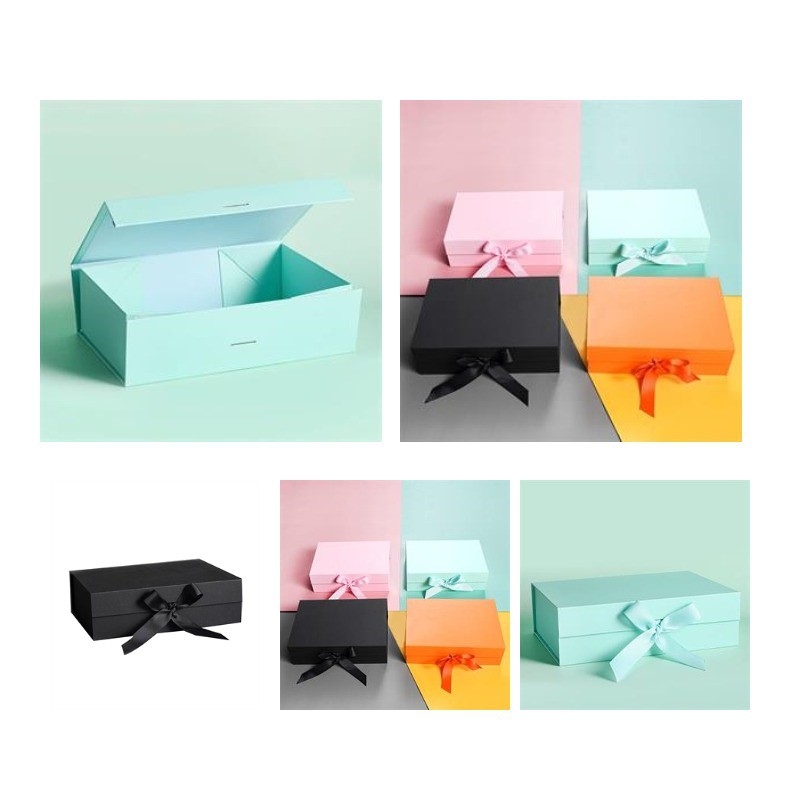 Collapsible Magnetic Gift Box Ribbon 10.24"W*12.6"L*4.13"H