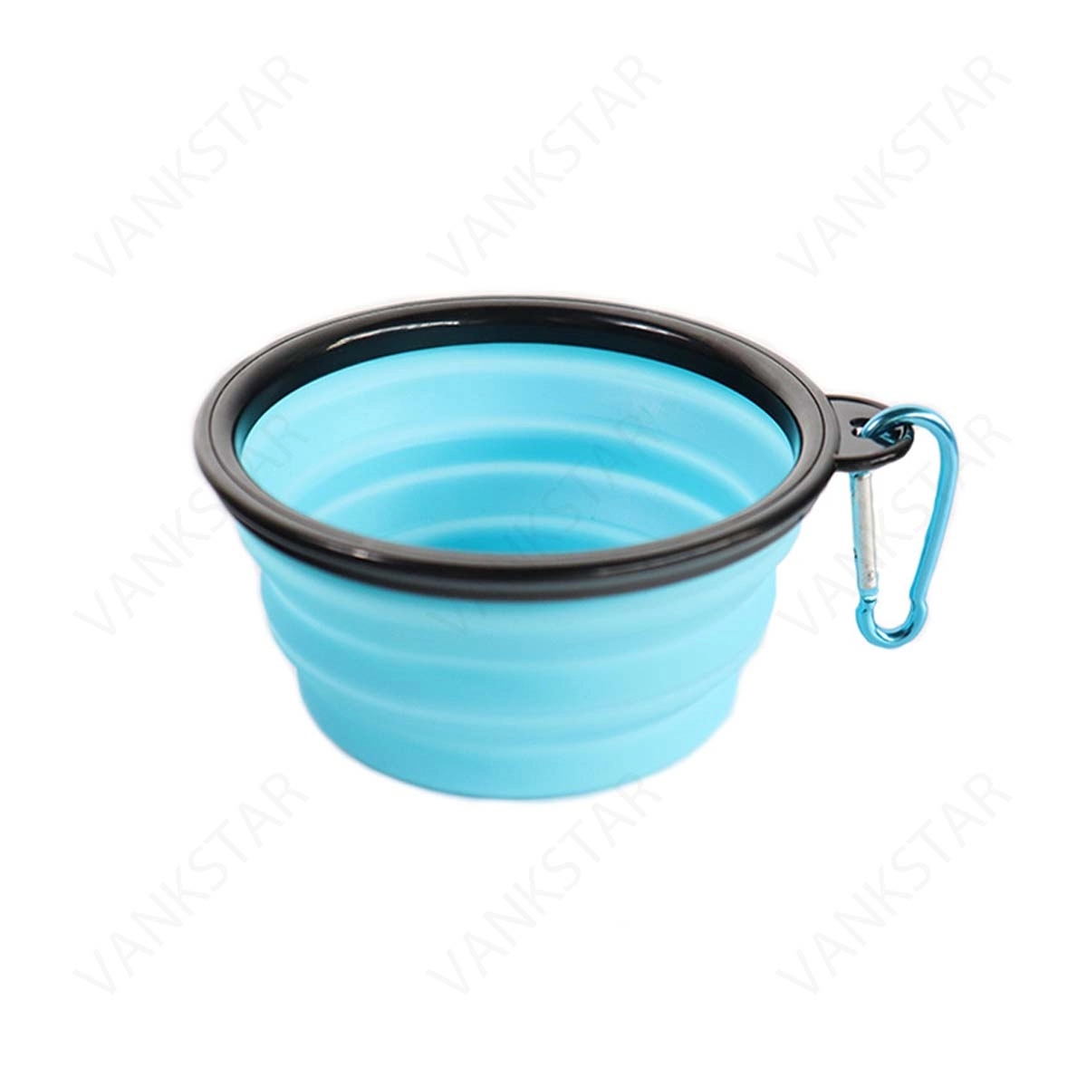 Silicone Collapsible Pet Bowl With Carabiner 3
