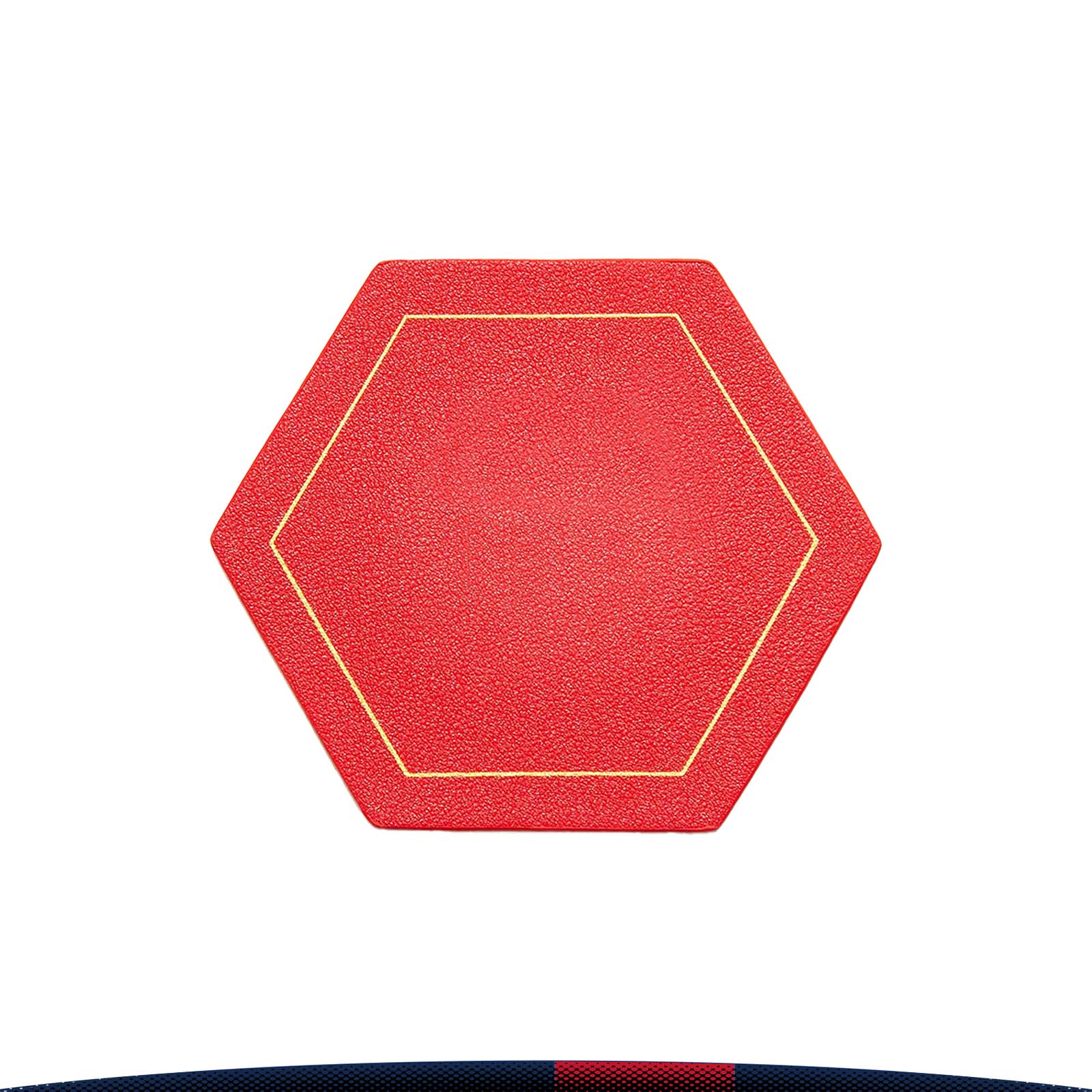 Hexagon PU Leather Coaster 3
