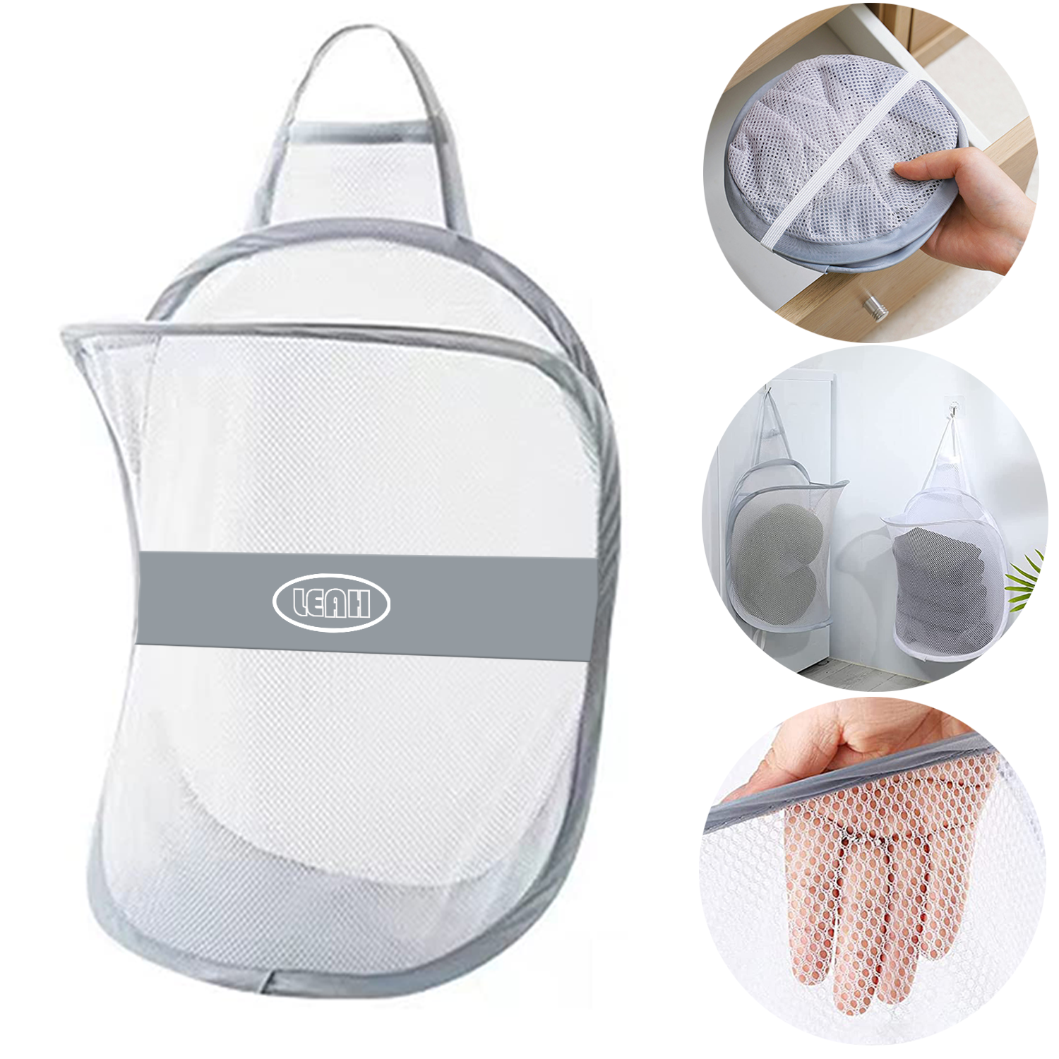 Folding Hanging Laundry Hamper 2
