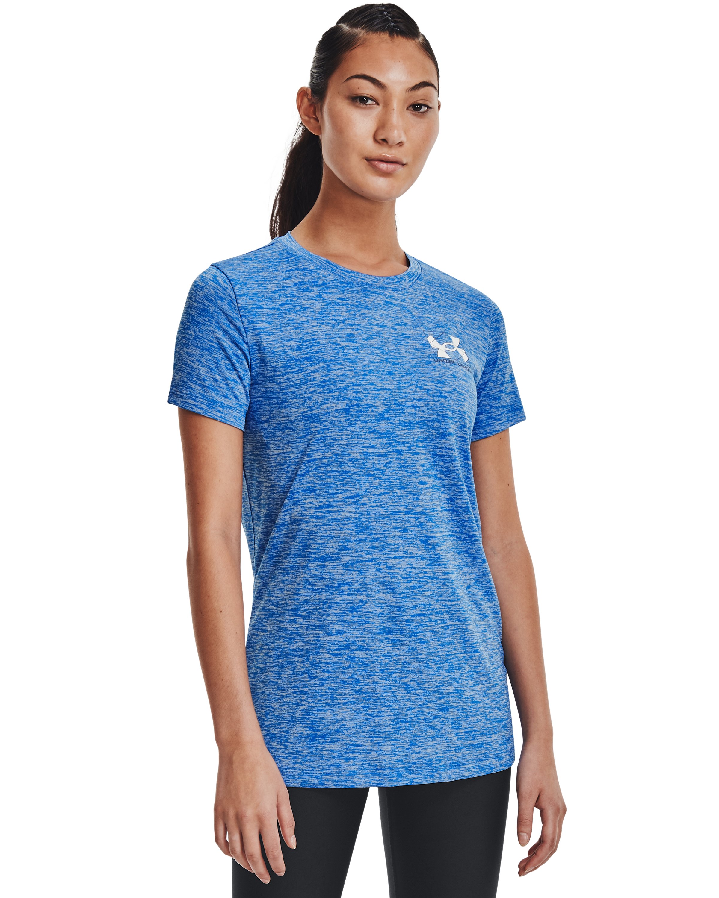 Women's UA Tech Twist Box Logo Short Sleeve  3