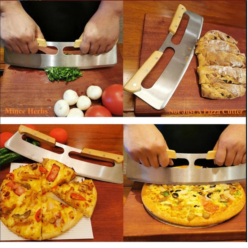 Double-Handle Pizza Cutter w/ Protector Cover 3