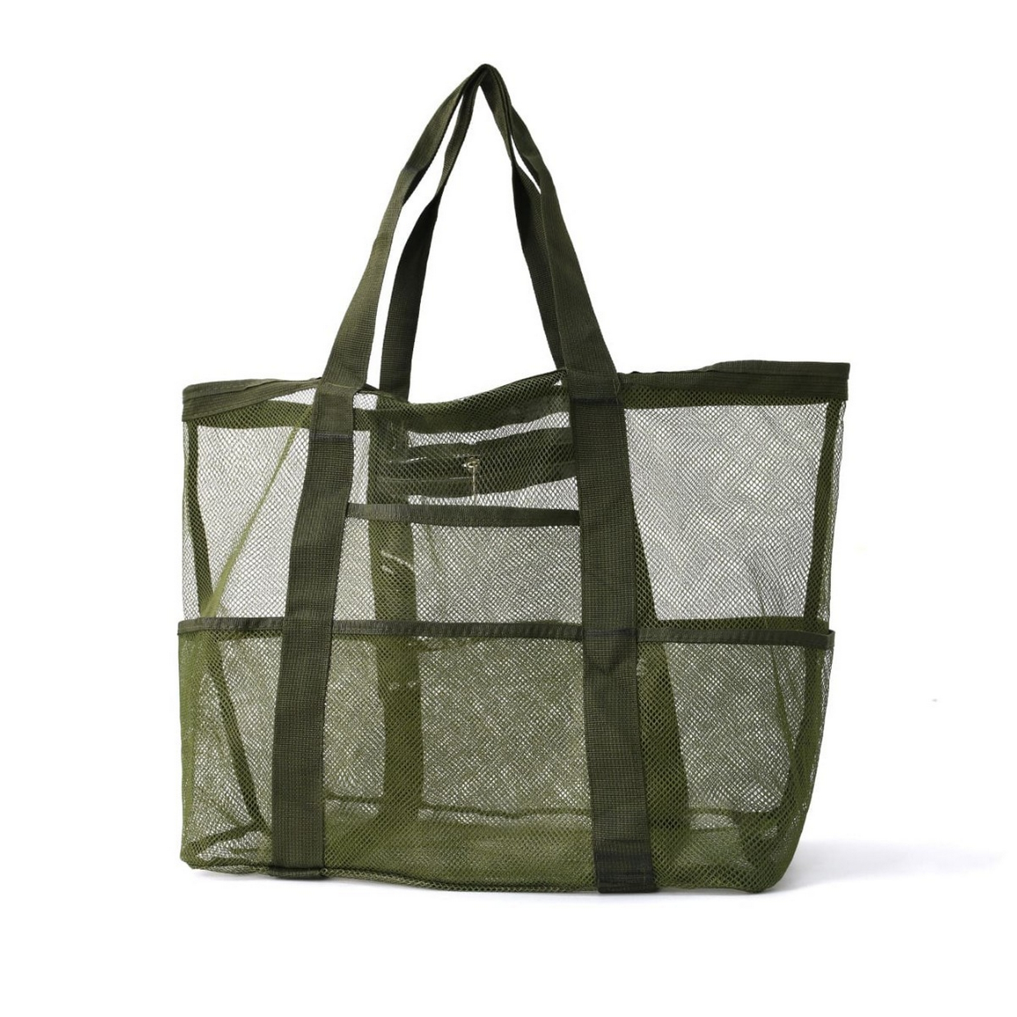 Large Capacity Travel Beach Mesh Shoulder Tote Bag 13