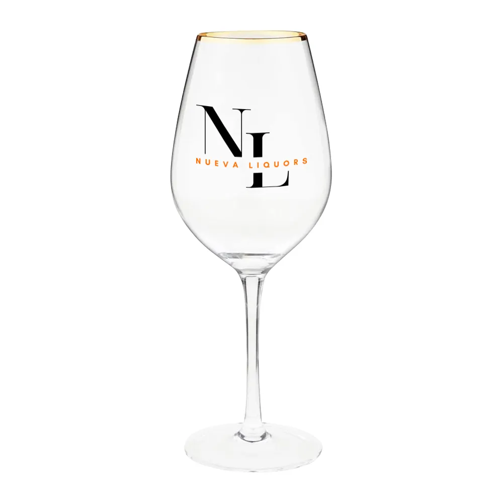 14oz. Gold Rimmed Stemmed Wine Glass 5