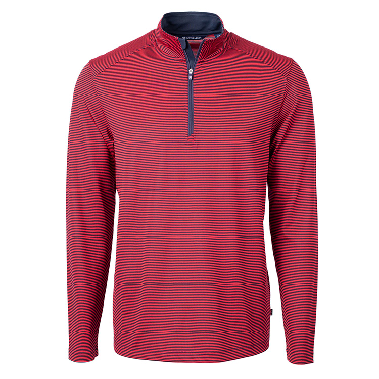 Cutter & Buck Virtue Eco Pique Recycled Quarter Zip Pullover, custom hoodie or sweatshirt with logo imprint 3
