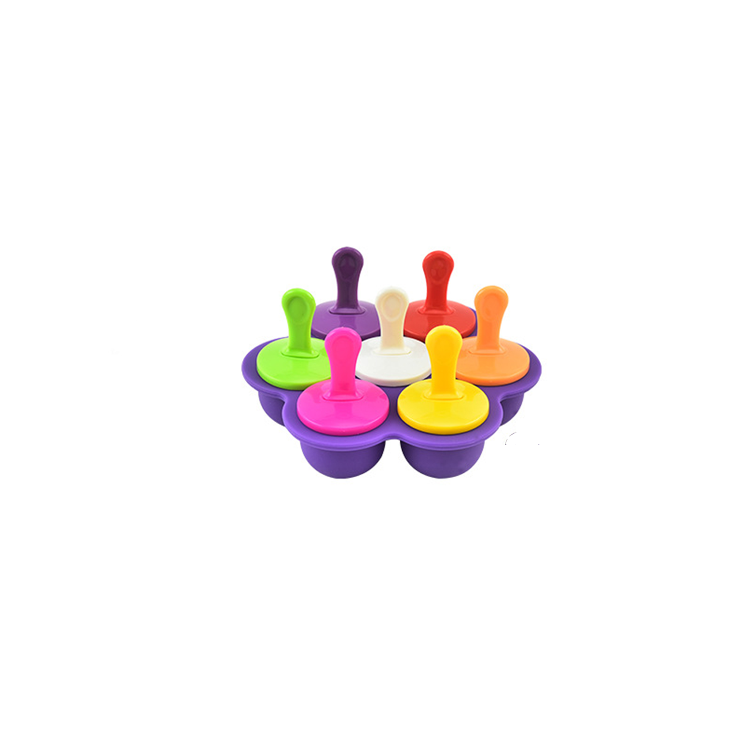 7 Holes Silicone Popsicle Molds 3