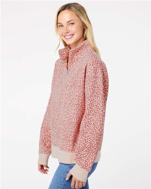 Women's Sueded Fleece Quarter-Zip Sweatshirt - W22713 6