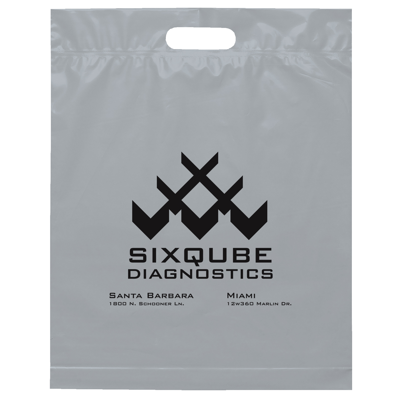 Die Cut Handle Bag - 15W x 19H x 3 - Flexo Ink Print 25