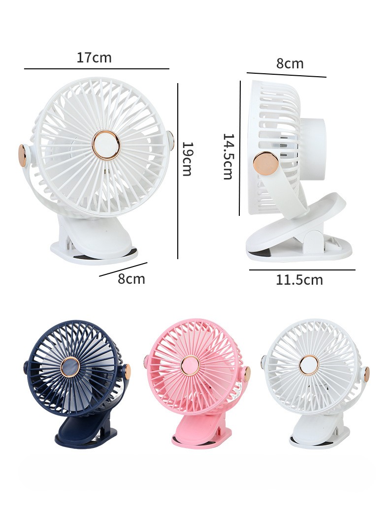 USB / Charging 800mAh Rechargeable Type-C Fan w/Clip 2