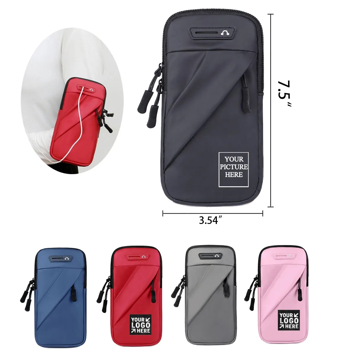 Sports Running Armband Phone Holder Arm Belt Bag 2