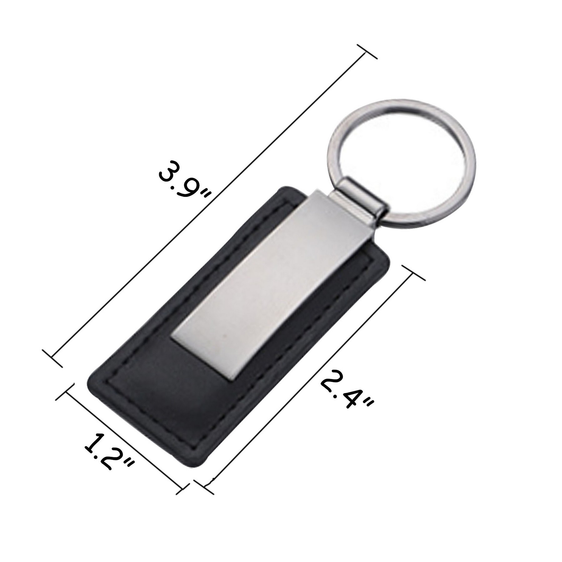 Metal/Leather Keychain 3