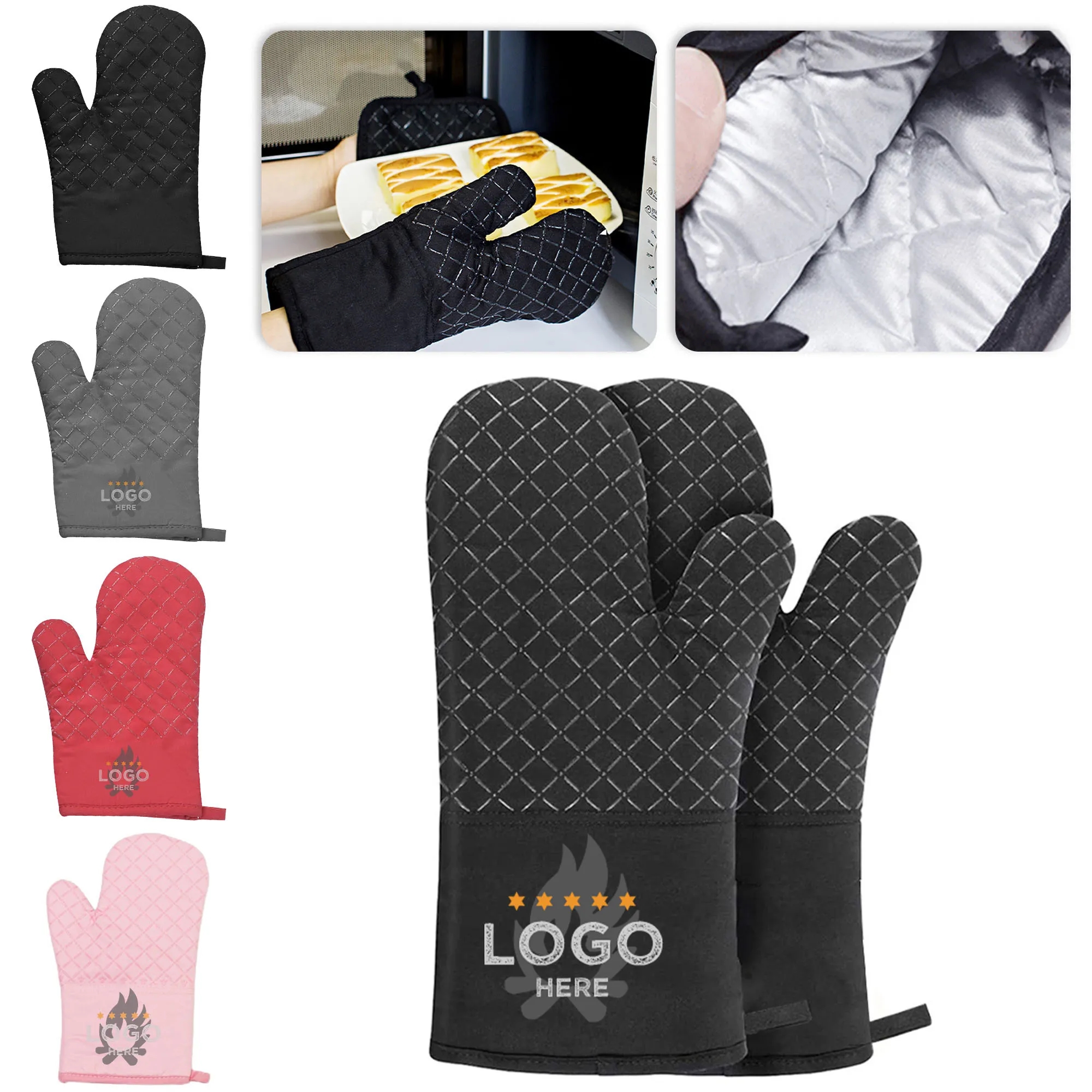 Silicone Non-Slip Long Oven Mitts 9