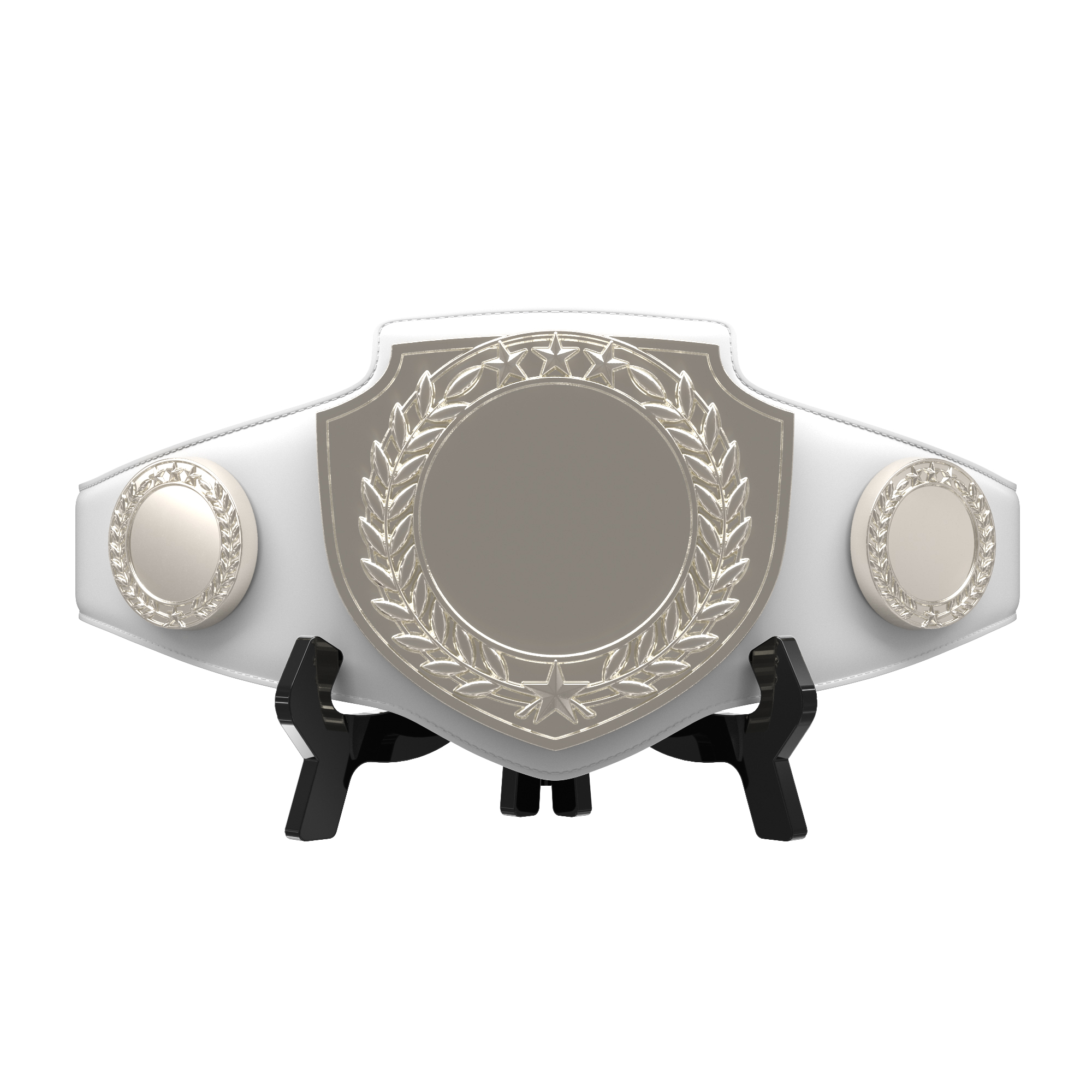 Express Vibraprint® Bright Silver Champion Award Shield Belt 20