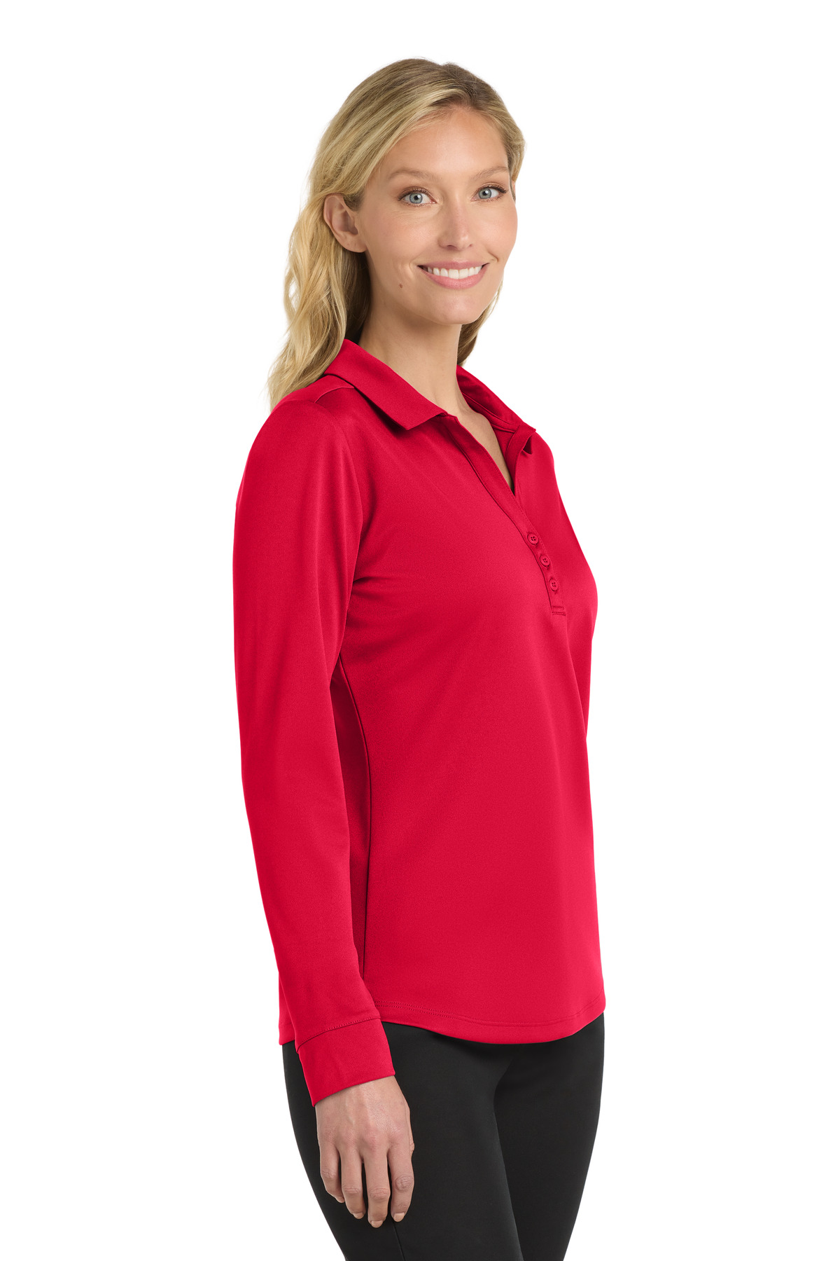 Port Authority Women's Silk Touch Performance Long Sleeve Polo. L540LS 34