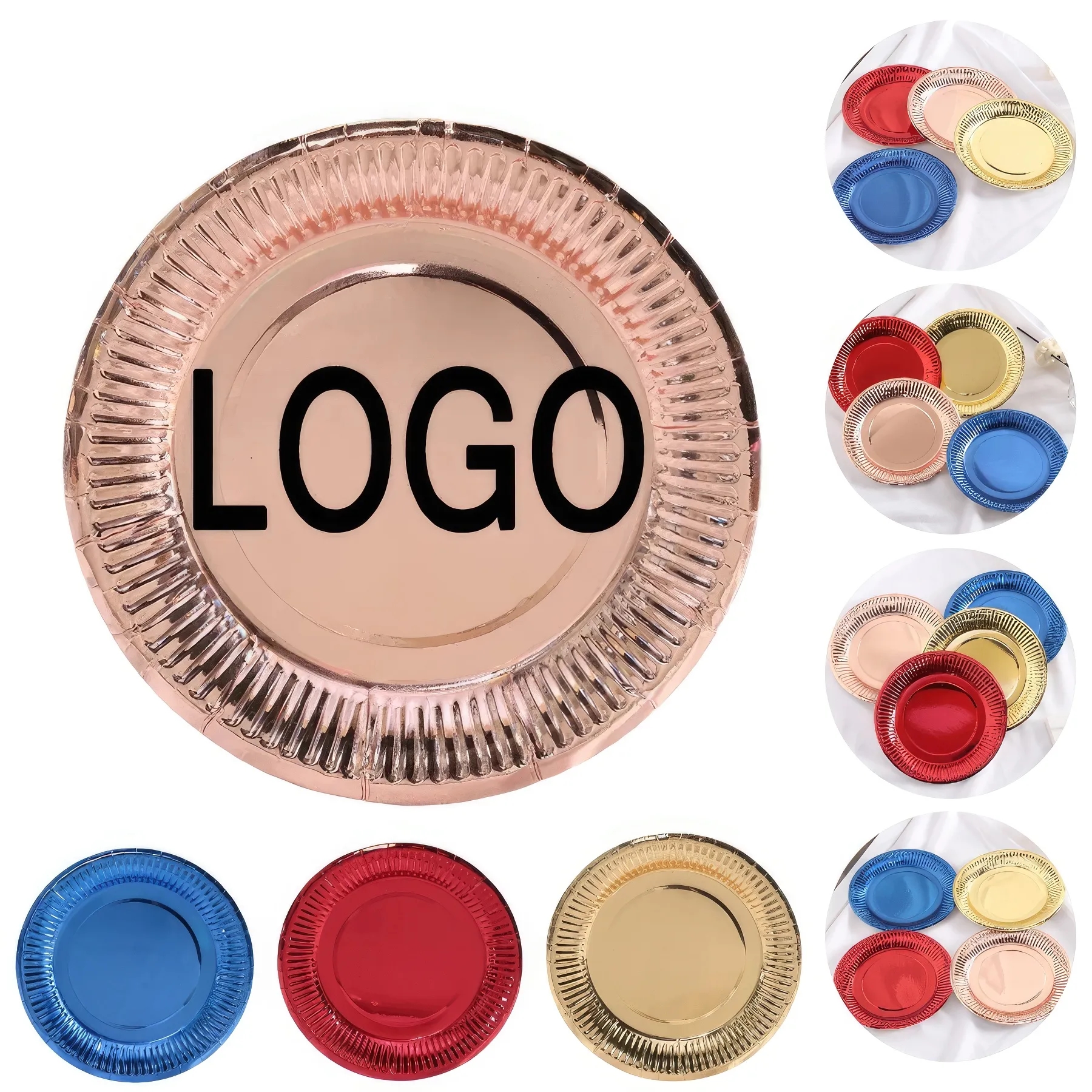 7" Disposable Party Picnic Salad Dessert Paper Plate 1