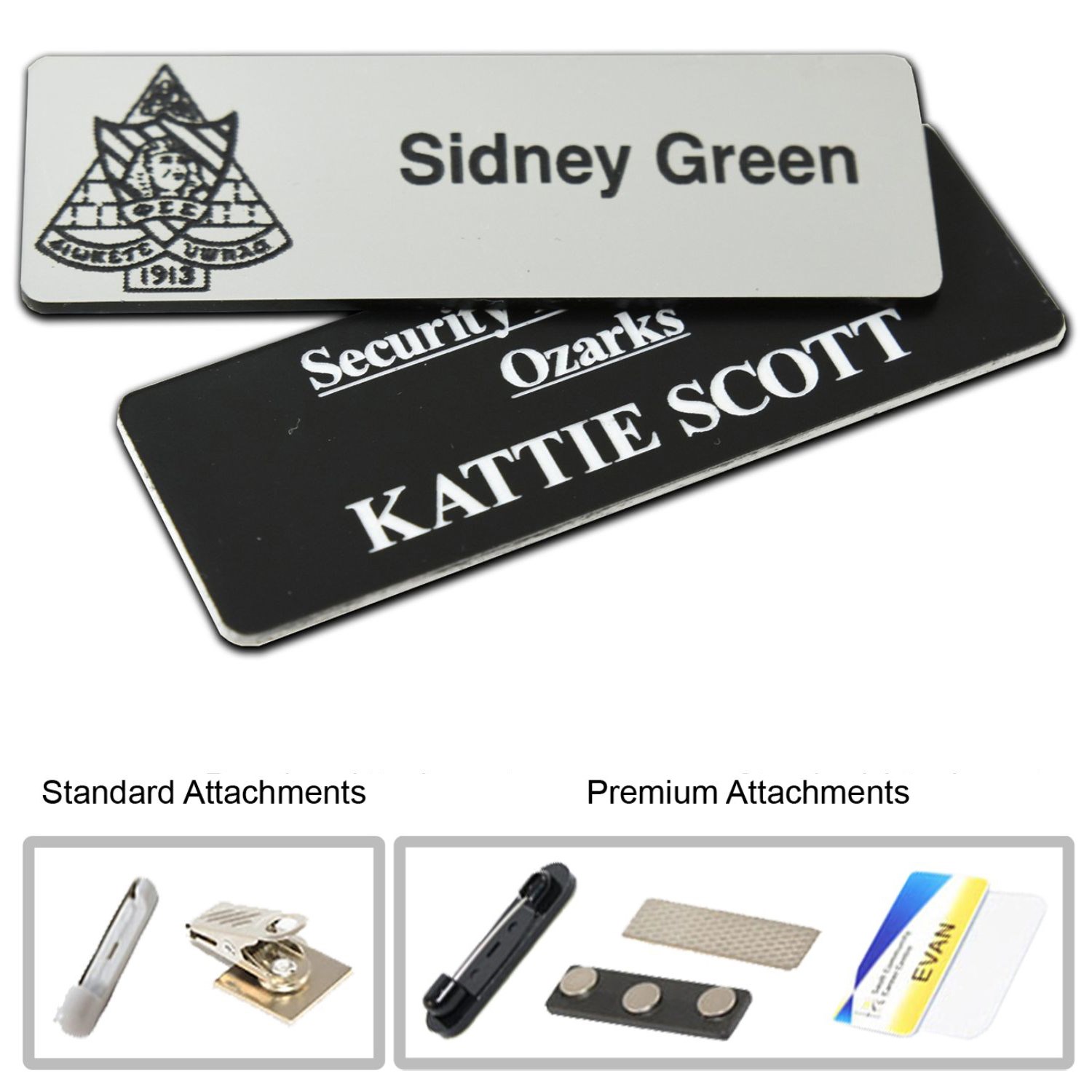 1" x 3" Name Badge - Plastic Engraved 2