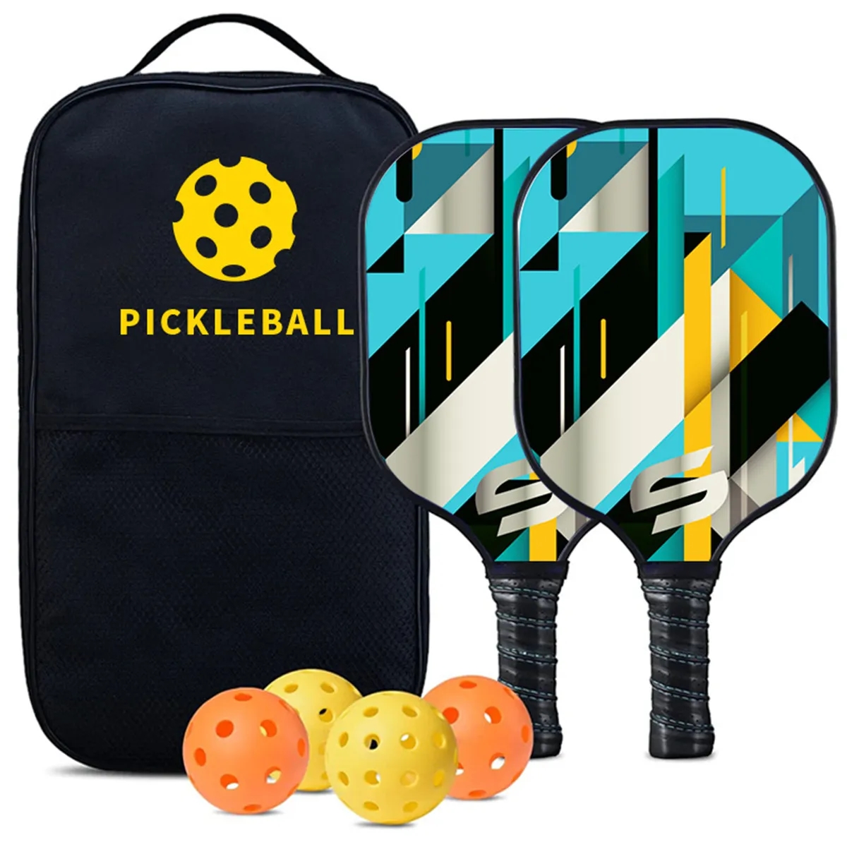 Pickleball Set with 4 Pickleball Balls and 1 Bag 6