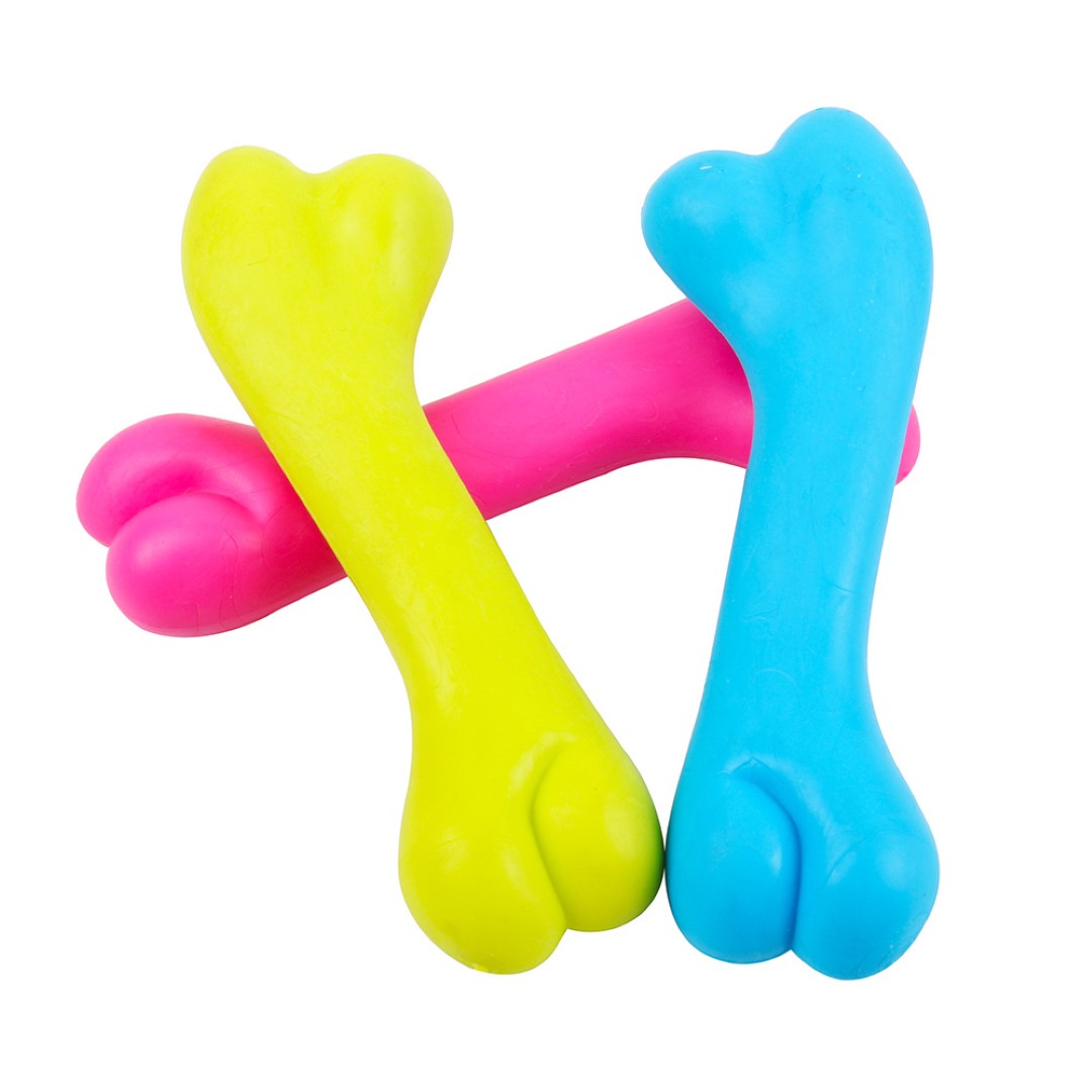 Rubber bite resistant bone type toy 6