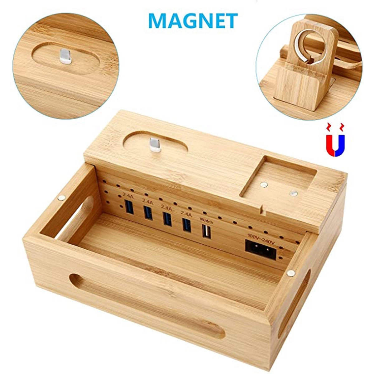 Bamboo Charging Station 6