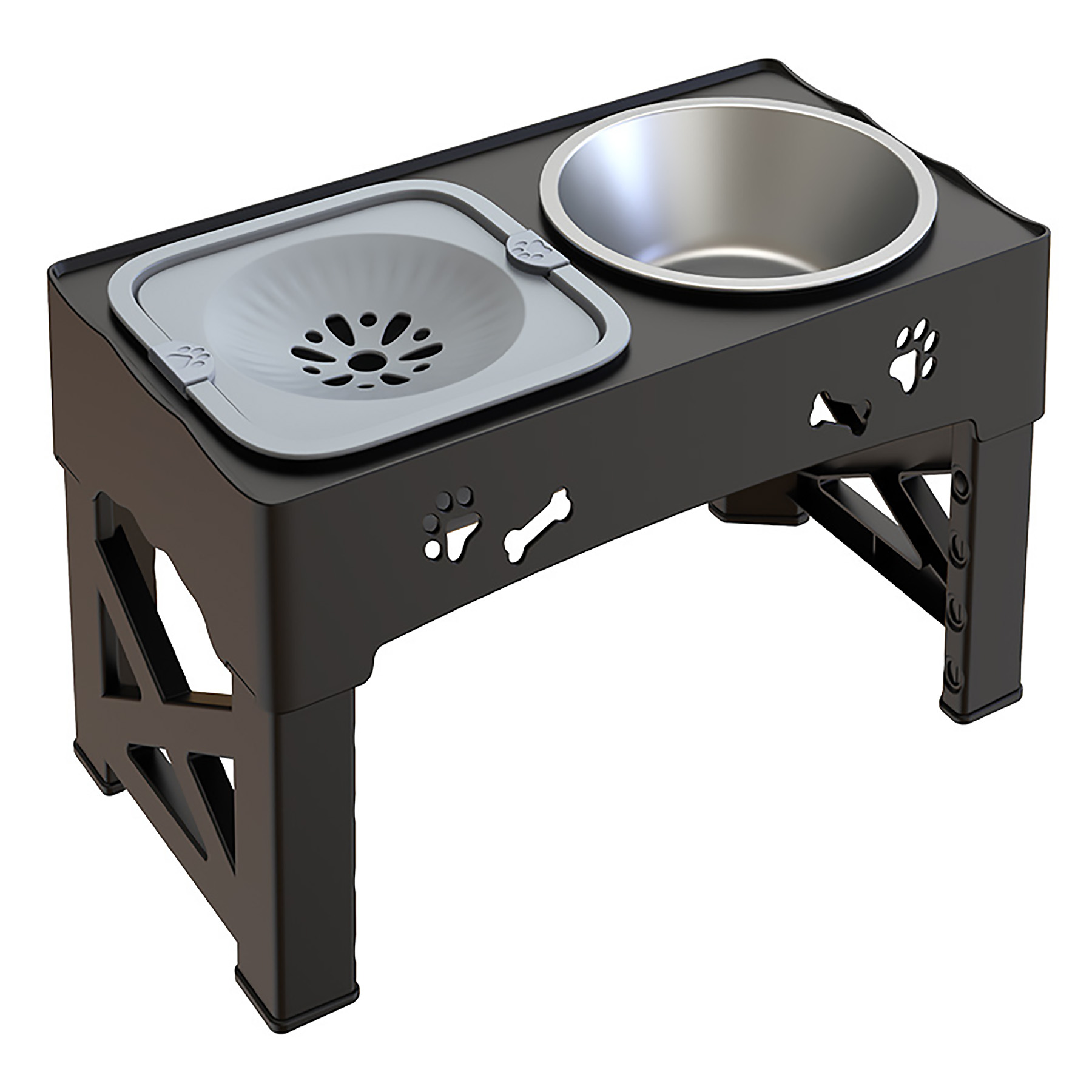 Stainless Steel Dual Bowl Integrated Lifting Feeder 2