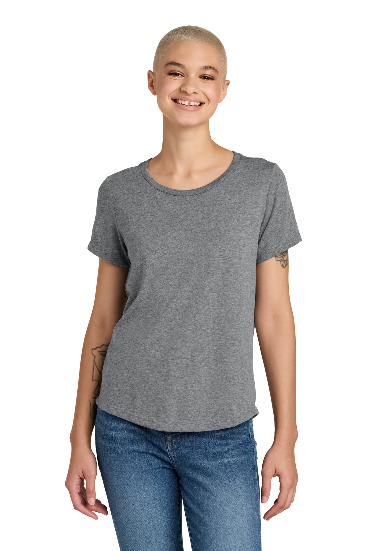 Allmade Women's Relaxed Tri-Blend Scoop Neck Tee AL2015 35