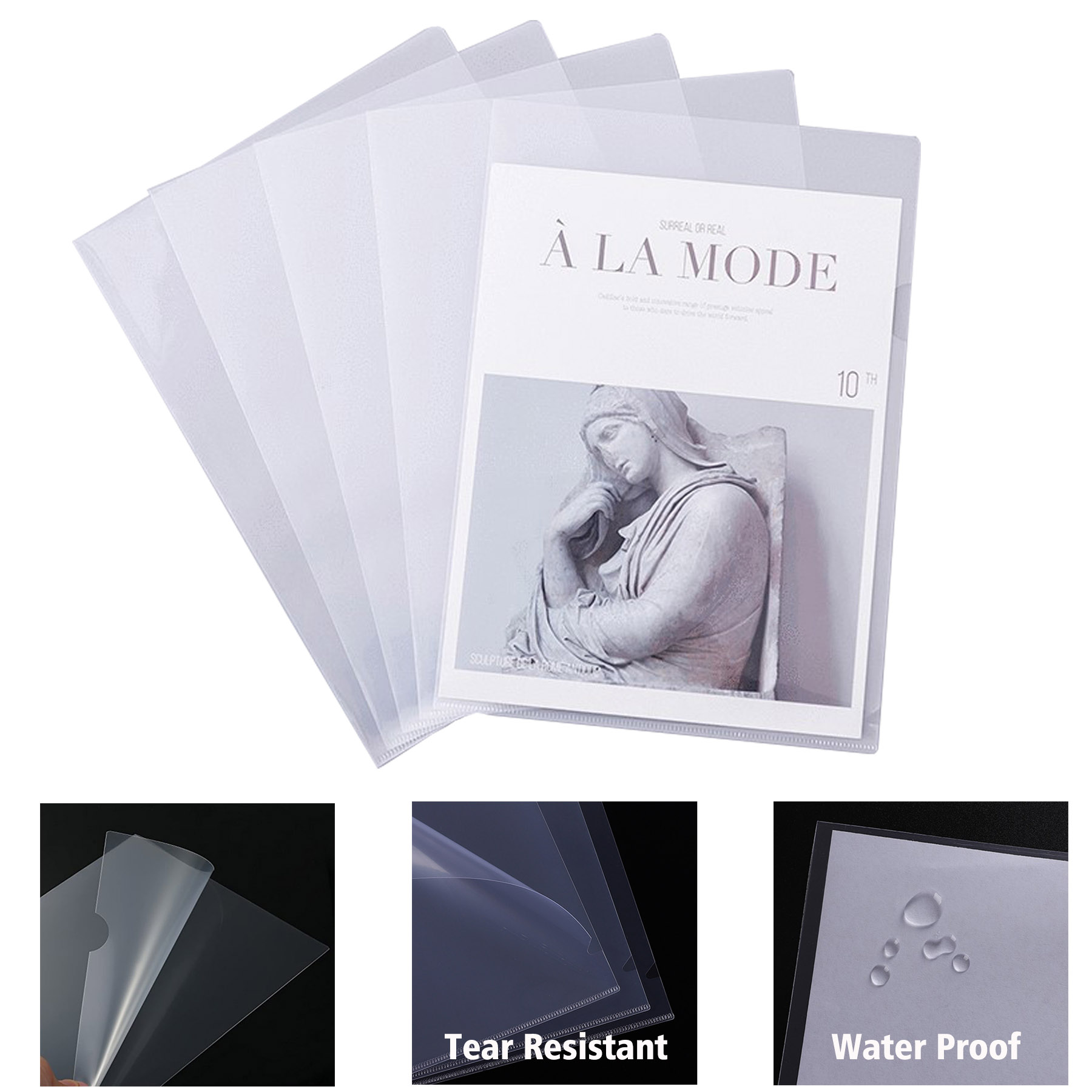 Clear Transparent L Shape Document Folder 3