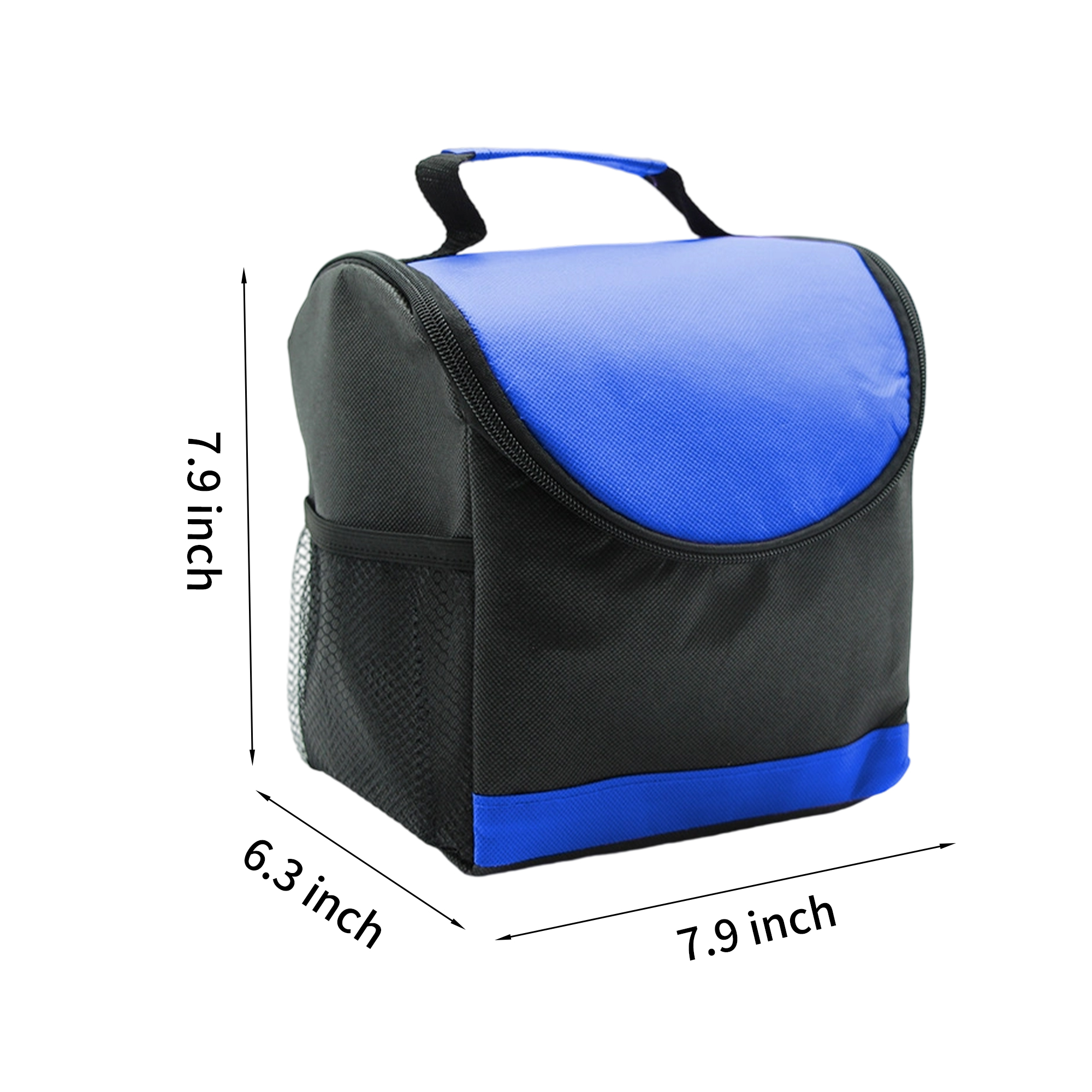 Non Woven Insulated Lunch Cooler Bag With Mesh Pocket 7
