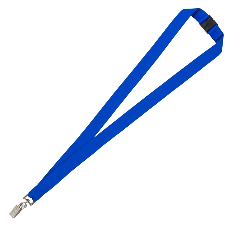 "OWEN" 3/4" Blank Lanyard with Breakaway Safety Release Attachment - Bulldog Clip 9
