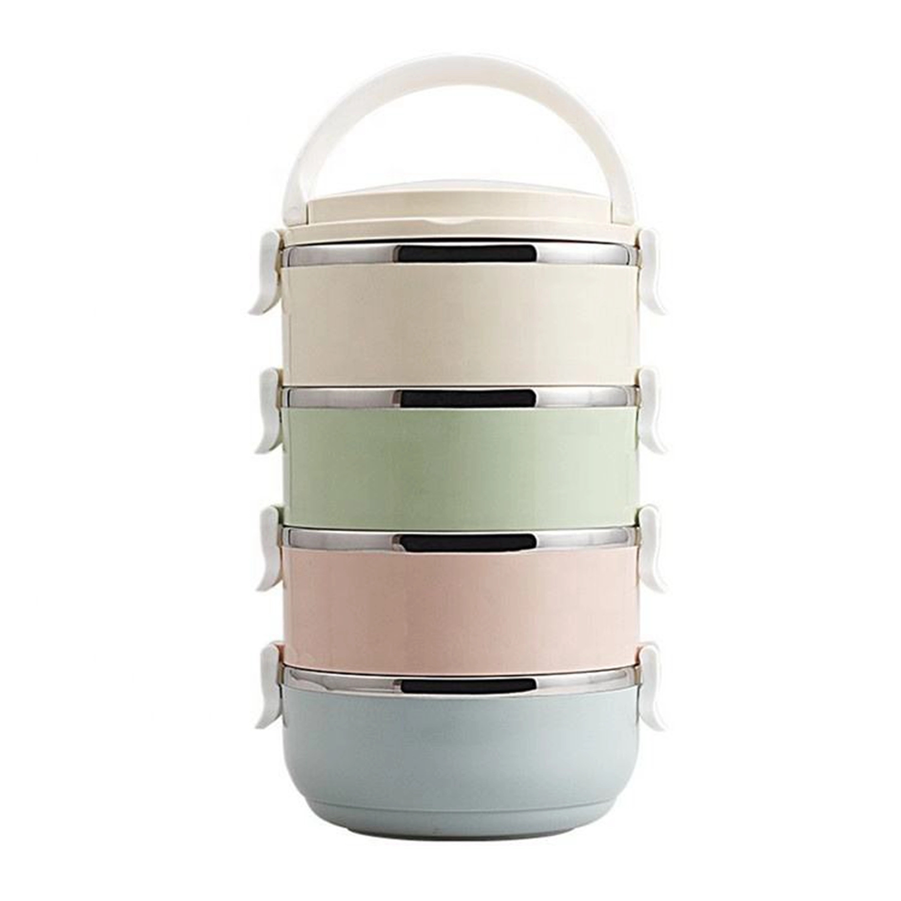 4-layer Round Stainless Steel Leak-Proof Insulated Lunch Box 6