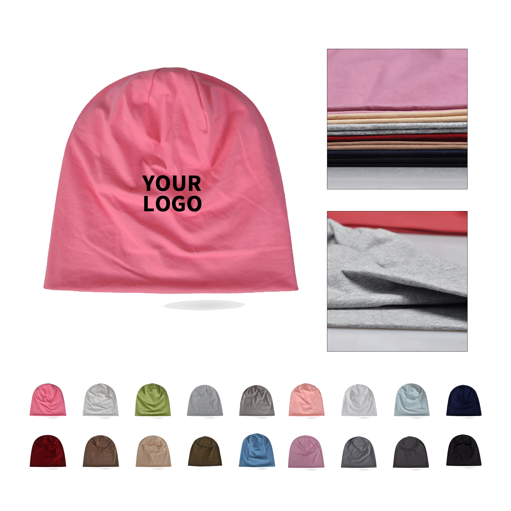 Acrylic Knit Beanie With Embroidery 8 5/8 x 8 1/4" 21