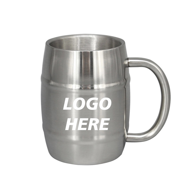 Custom 15 oz Stainless Steel Big Grip Beer Mug 7