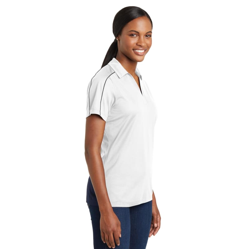 Sport-Tek Women's Micropique Sport-Wick Piped Polo. 25