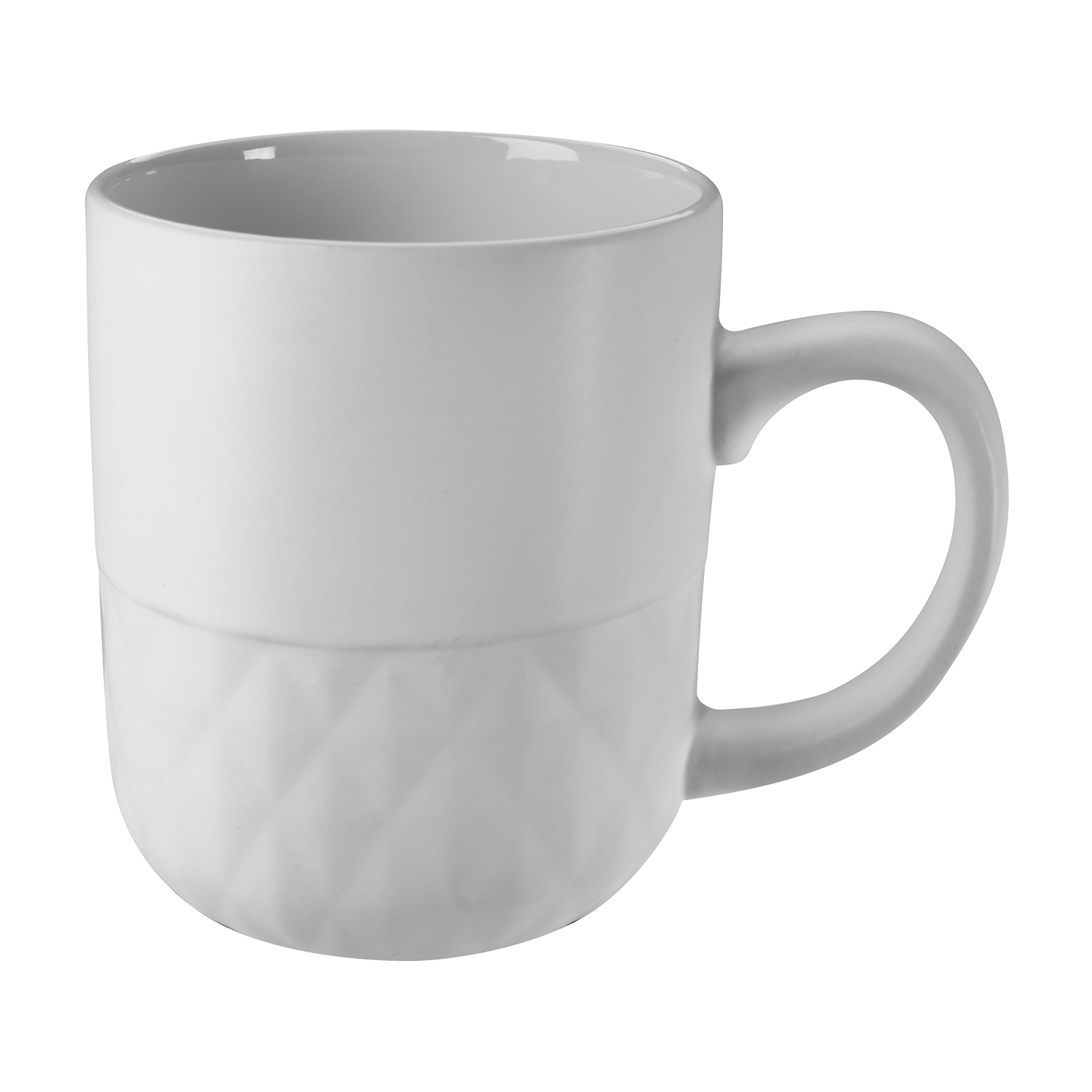 Ceramic Coffee Mug with Facet Texture 16 oz