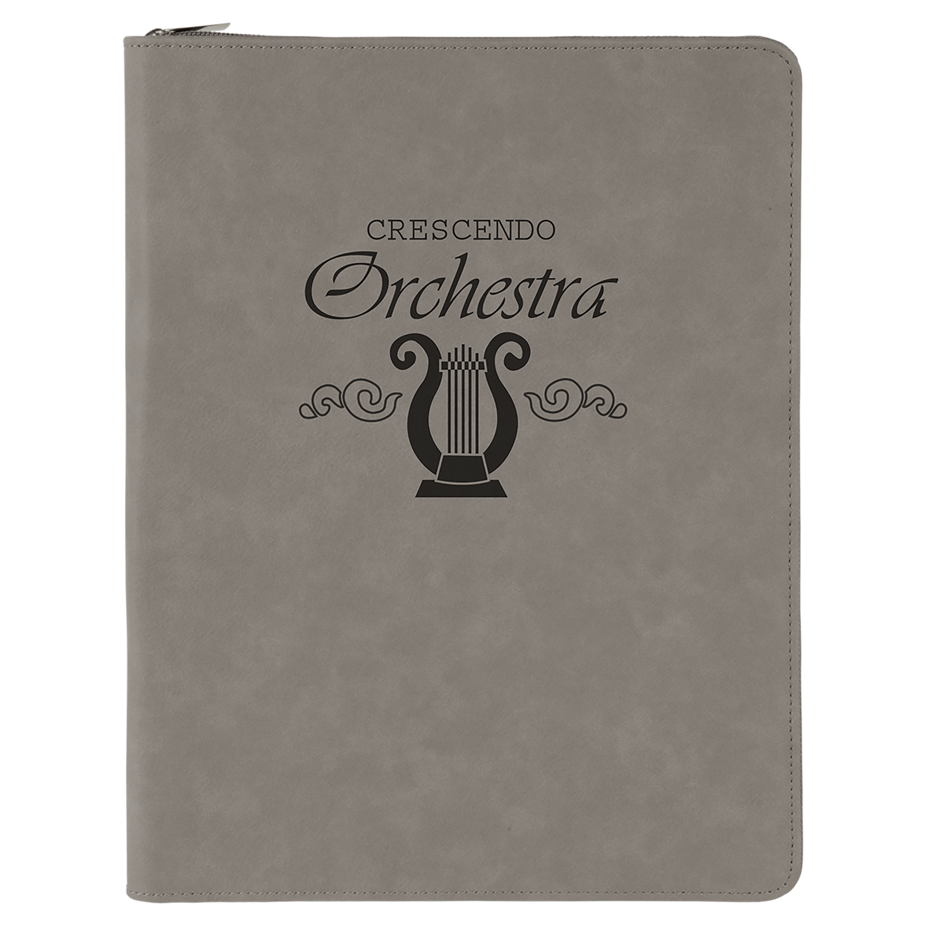 Laser Engraved Leatherette Legal Padfolio with Zipper and Notebook (9.5" x 12") 1