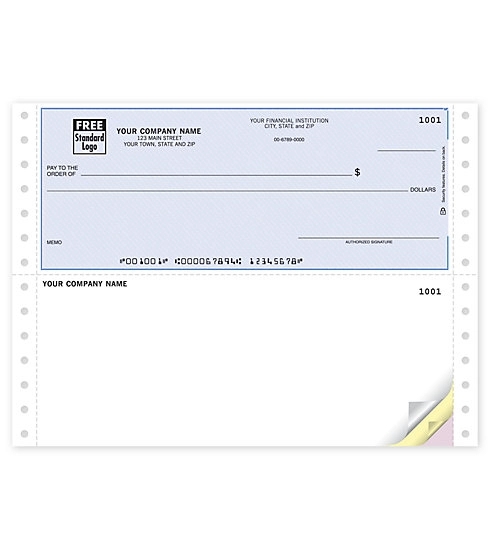 Continuous Top Multipurpose voucher check with lines 1