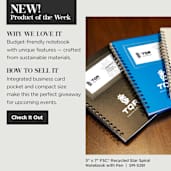FSC® Recycled 5" x 7" Star Spiral Notebook with Pe 20