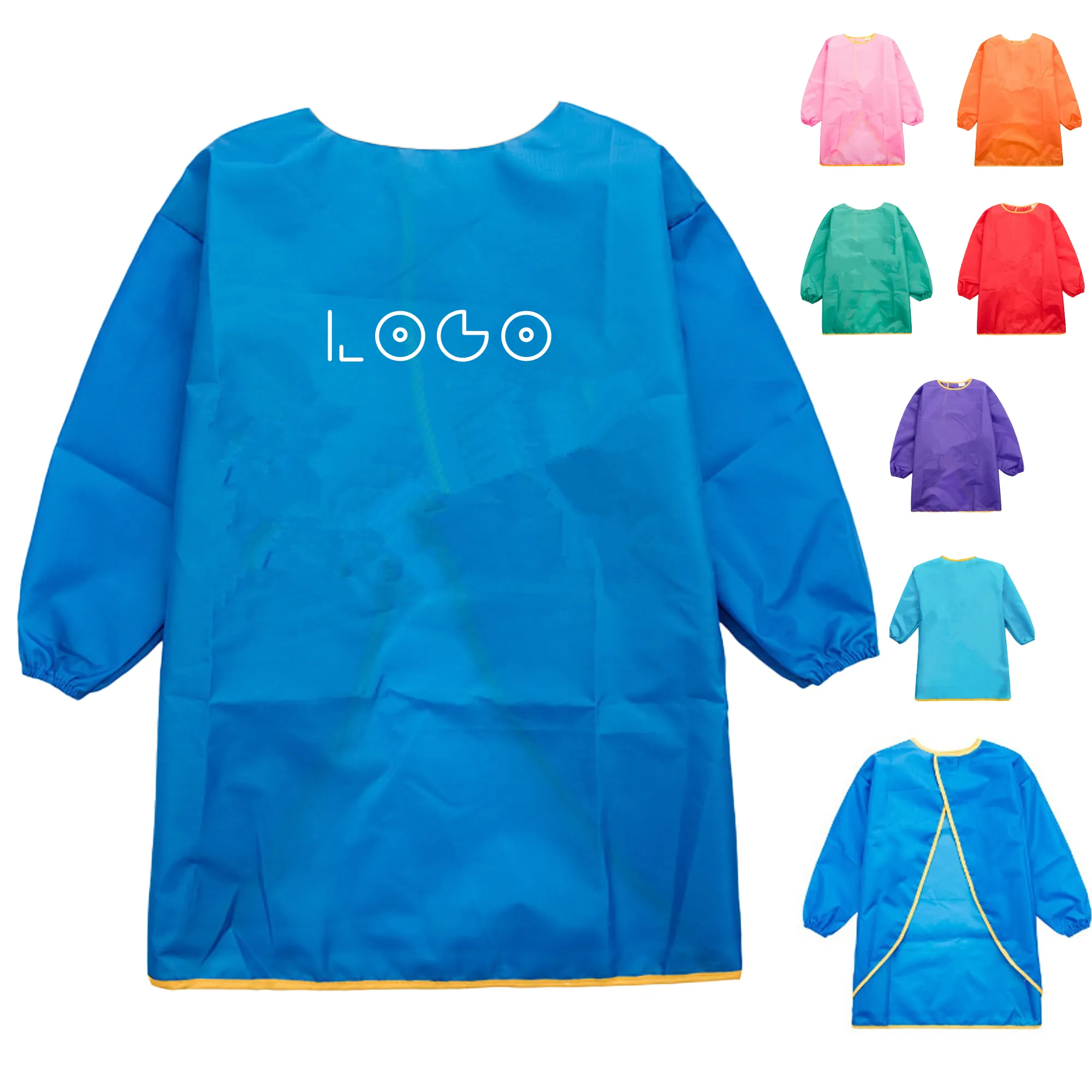 MOQ 20 Kids Art/Eating/Play Smock Reversible Apron 10