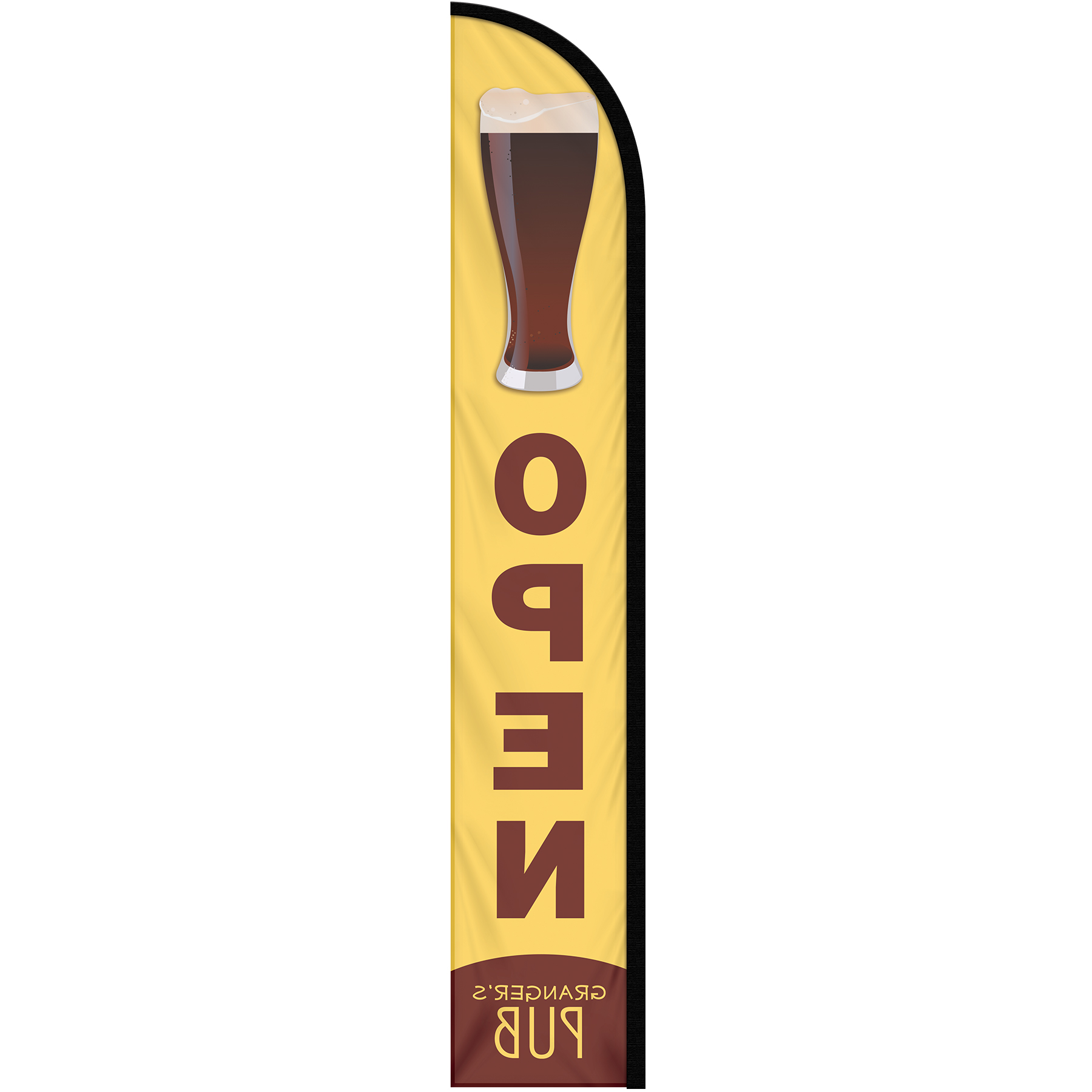 12' Single Reverse Custom Portable Half Drop Banners 3