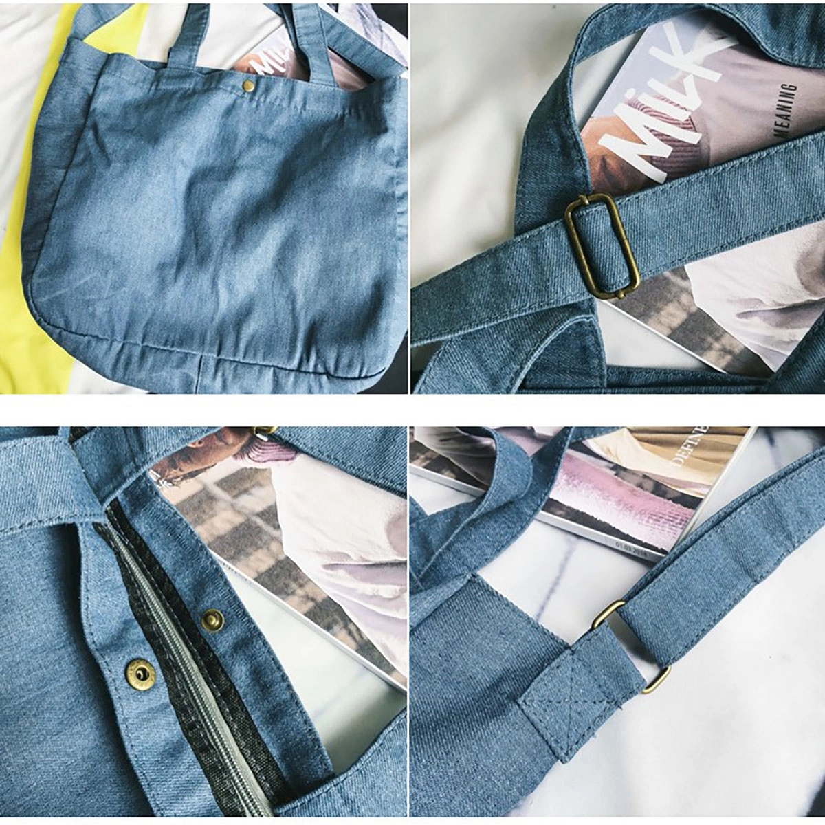 Denim Tote Bag Classic Double-wear 3