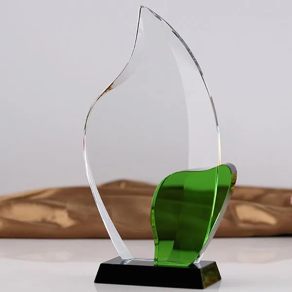 Flame Shaped Crystal Award Trophy 6