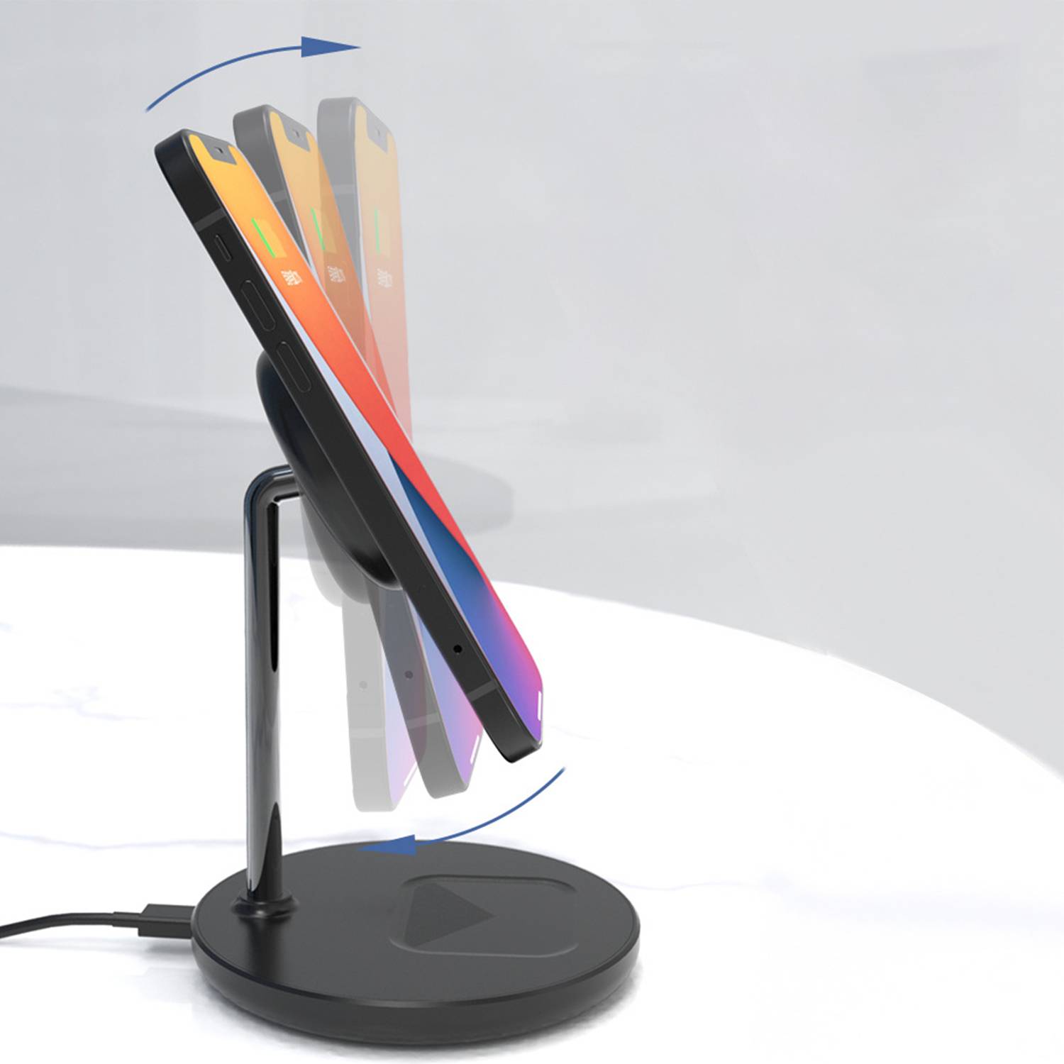 3 in 1 Magnetic Attraction Wireless Charger Stand for iPhone 4