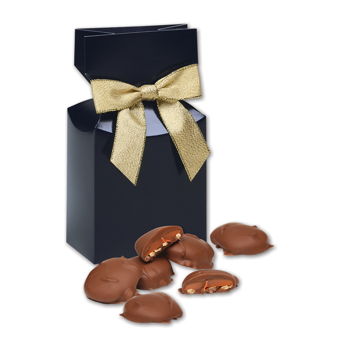 Caramel Pecan Clusters in Navy Premium Delights Gift Box 2