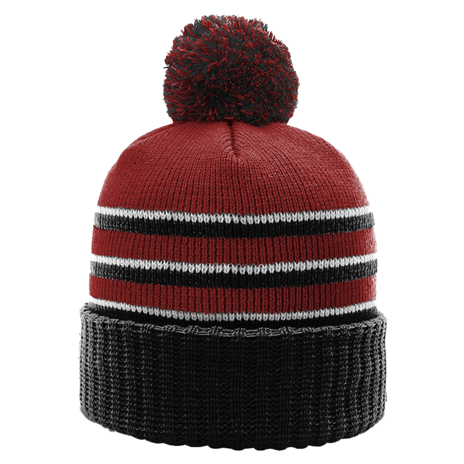 Richardson 134 Striped Cuffed Beanie with Pom 5