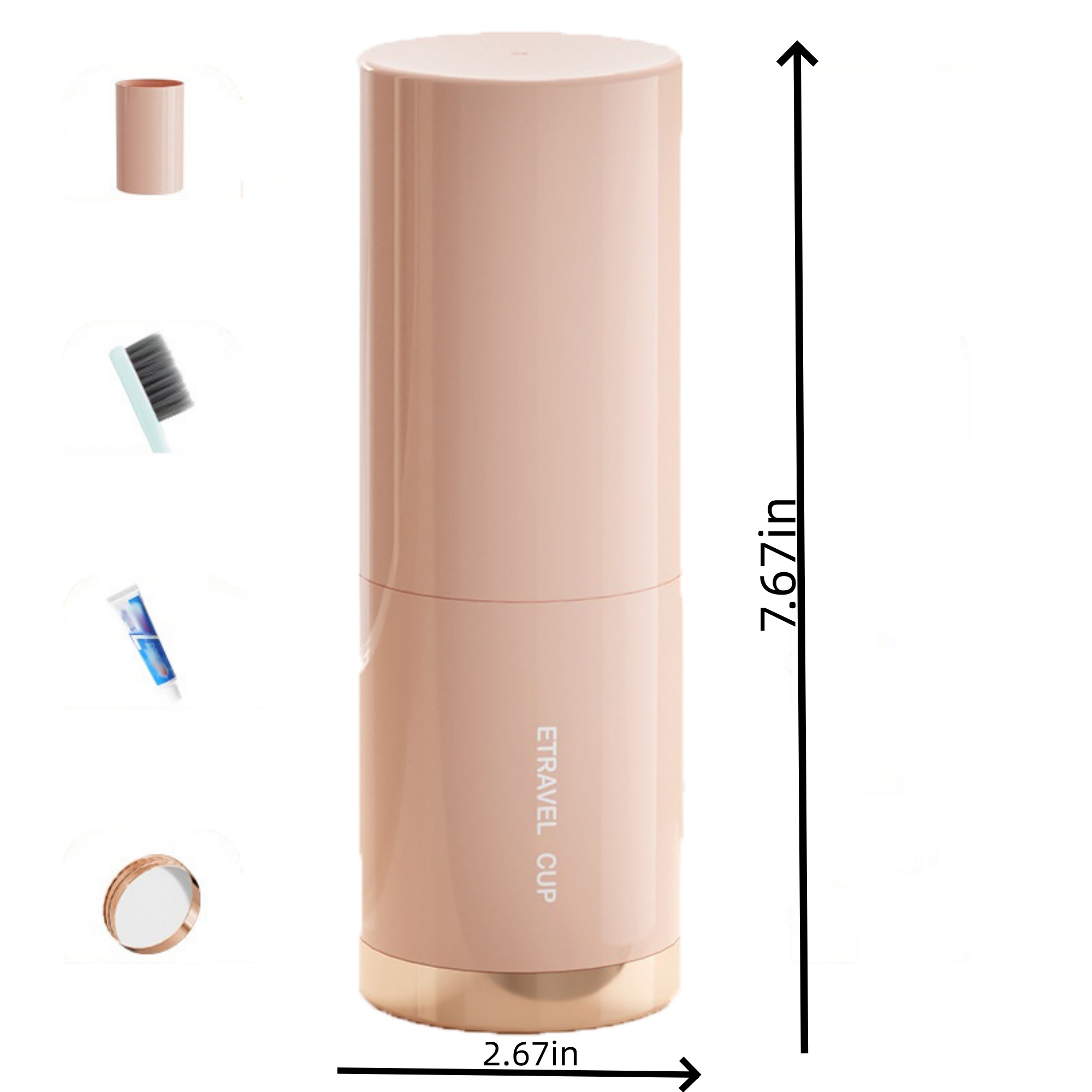 Customized toiletries, storage cups, travel gear 3