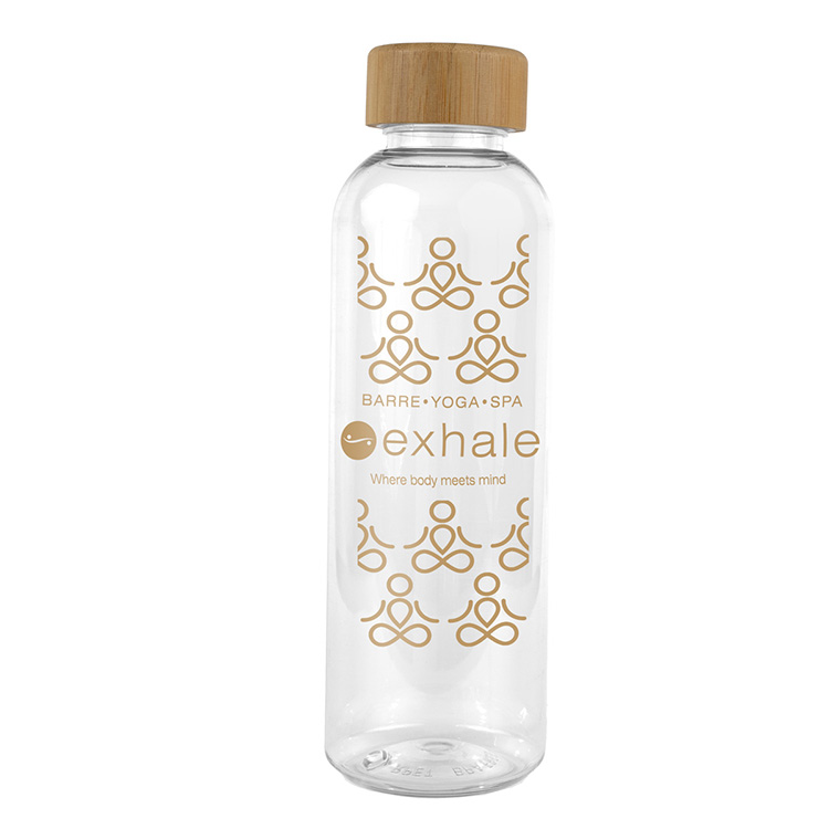 "CLEARLY" 22 oz Recycled RPET Bottle With Bamboo Cap 4
