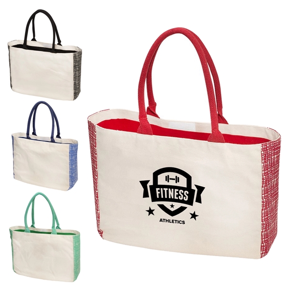 Vibrant Canvas Tote with Gussets