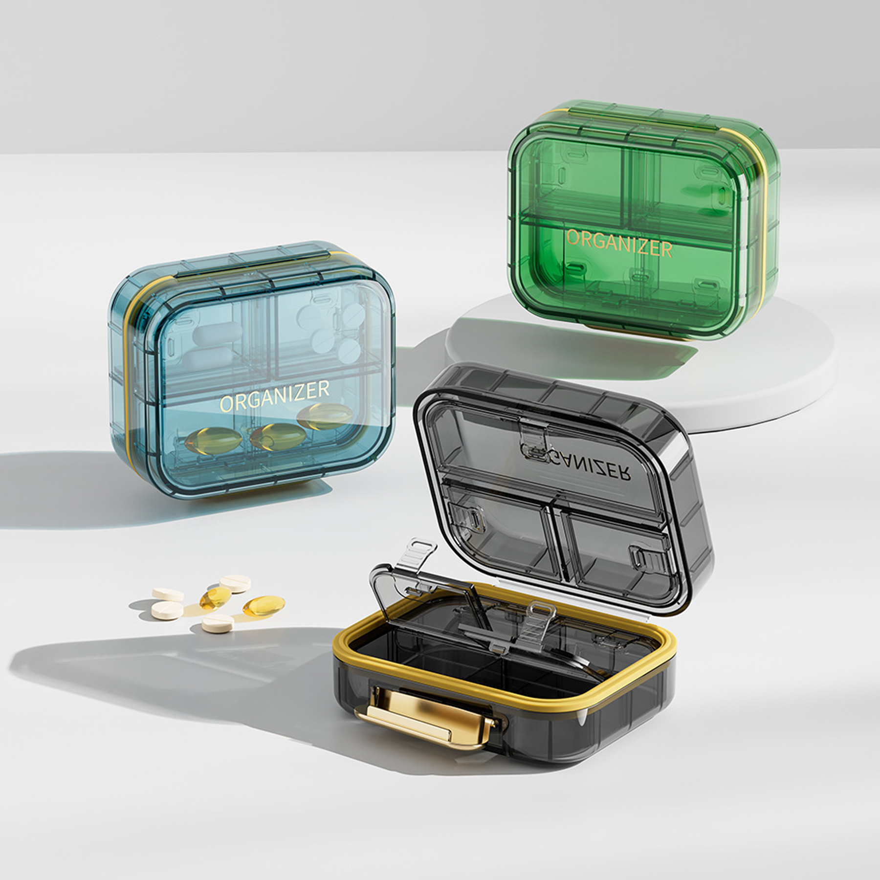 Travel Pill Organizer with 7 Compartments 3