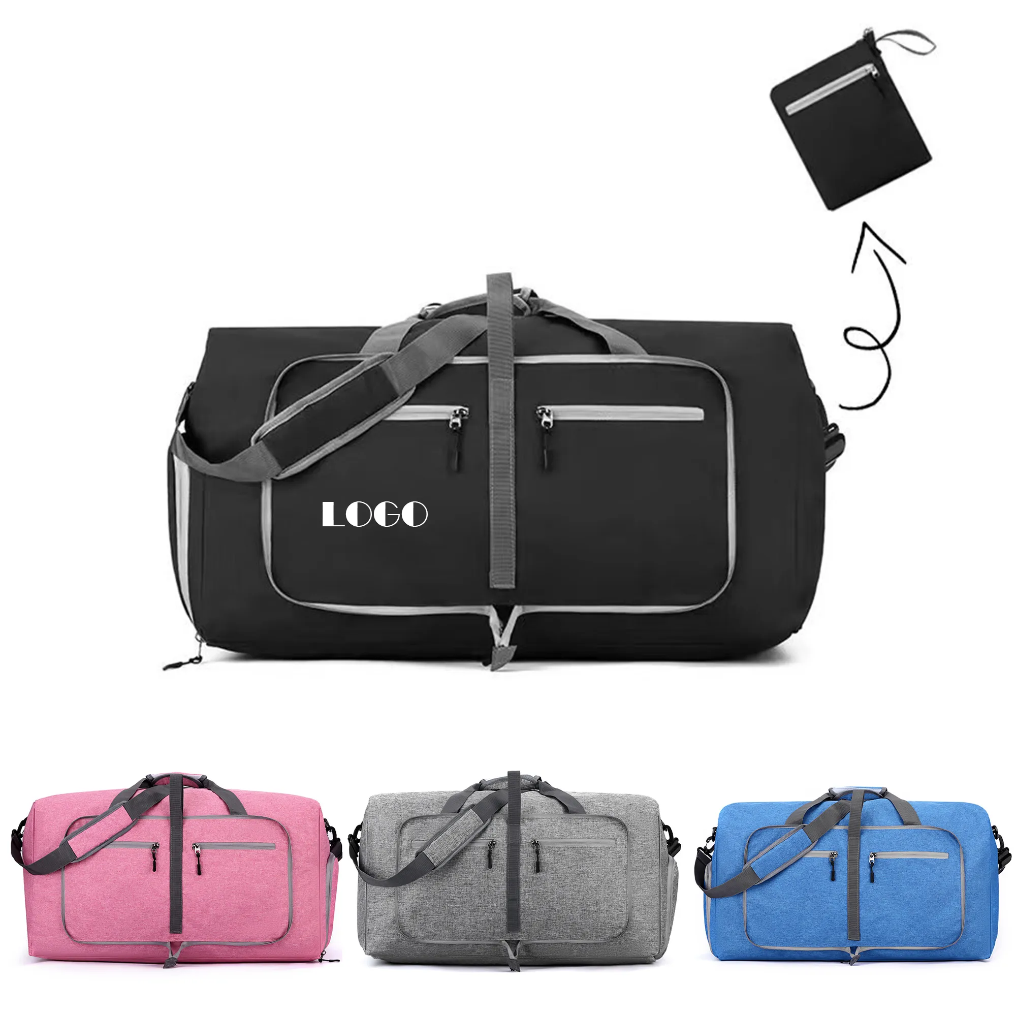 MOQ 20 Foldable Large Capacity Travel Duffel Bag 2