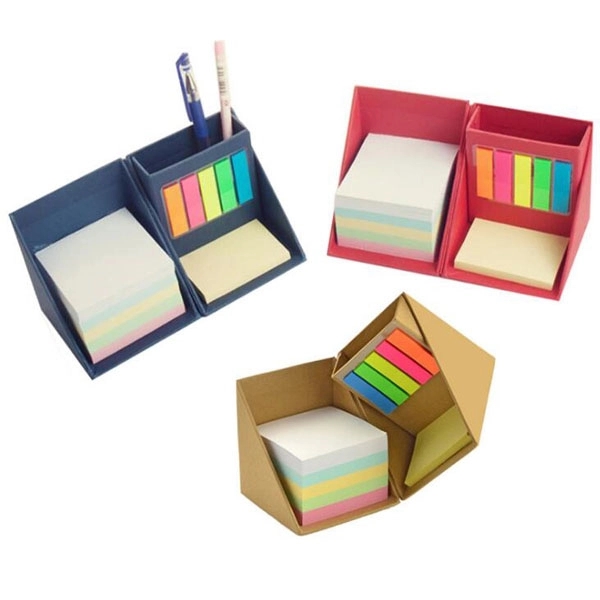 Sticky Notepad Cube Memo Pen Holder 7